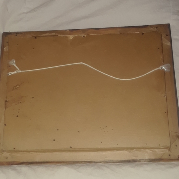 Vintage AMAZING painting made with tree bark, etc - Picture 7 of 8